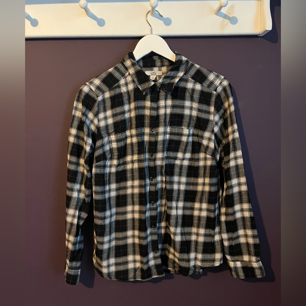 Black and white with pink plaid flannel